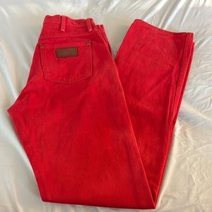 Vintage wrangler red jeans